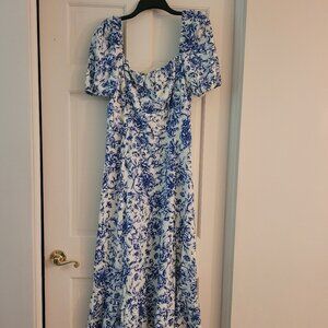 NWT London Times Adley Puff Sleeve Maxi Dress, size 14